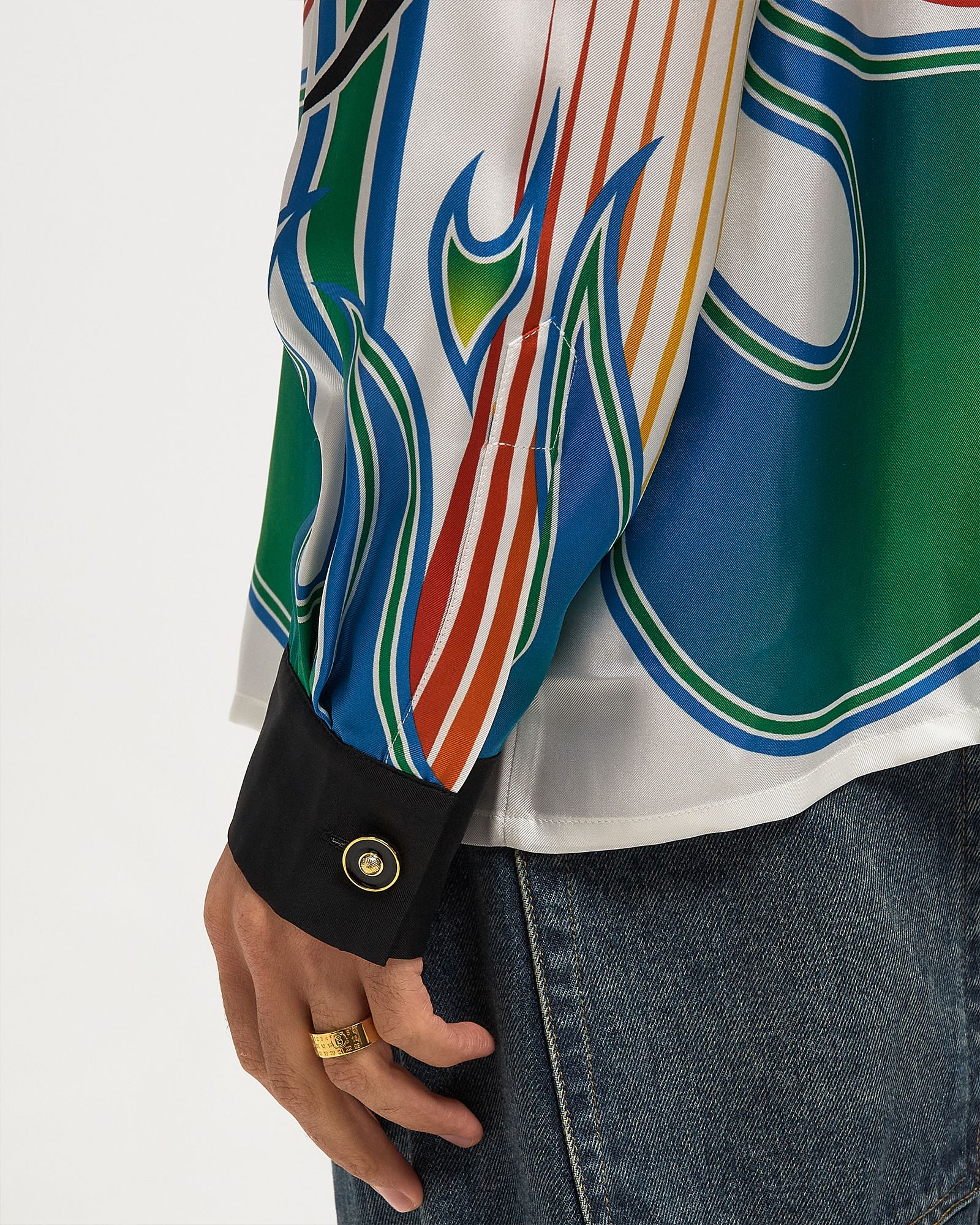 CUBAN COLLAR LONG SLEEVE SHIRT