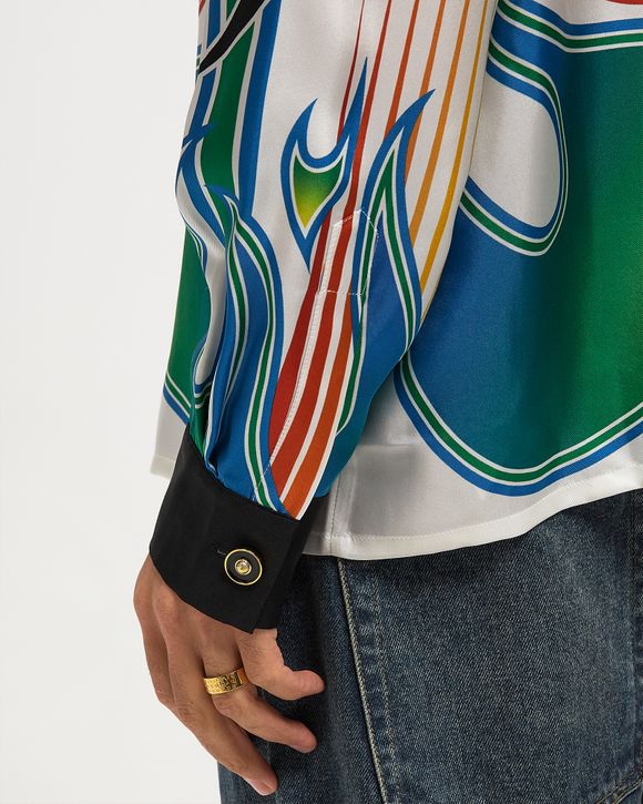 CUBAN COLLAR LONG SLEEVE SHIRT