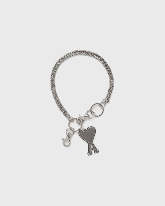 AMI Paris AMI DE COEUR CHAIN KEYRING Silver - VIBRATED SILVER