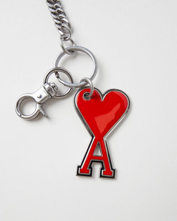 AMI Paris ADC CHAIN KEYRING Red/Silver | BSTN Store