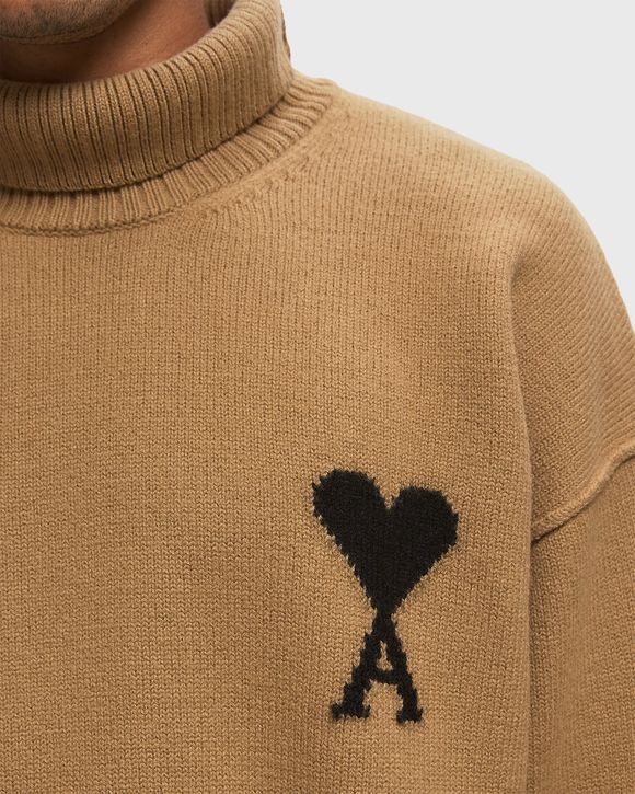 ami♡*°　0218 AMI Paris AMI DE COEUR FUNNEL NECK SWEATER Brown | BSTN Store