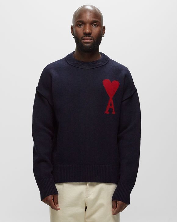 AMI Paris RED AMI DE COEUR SWEATER Blue | BSTN Store