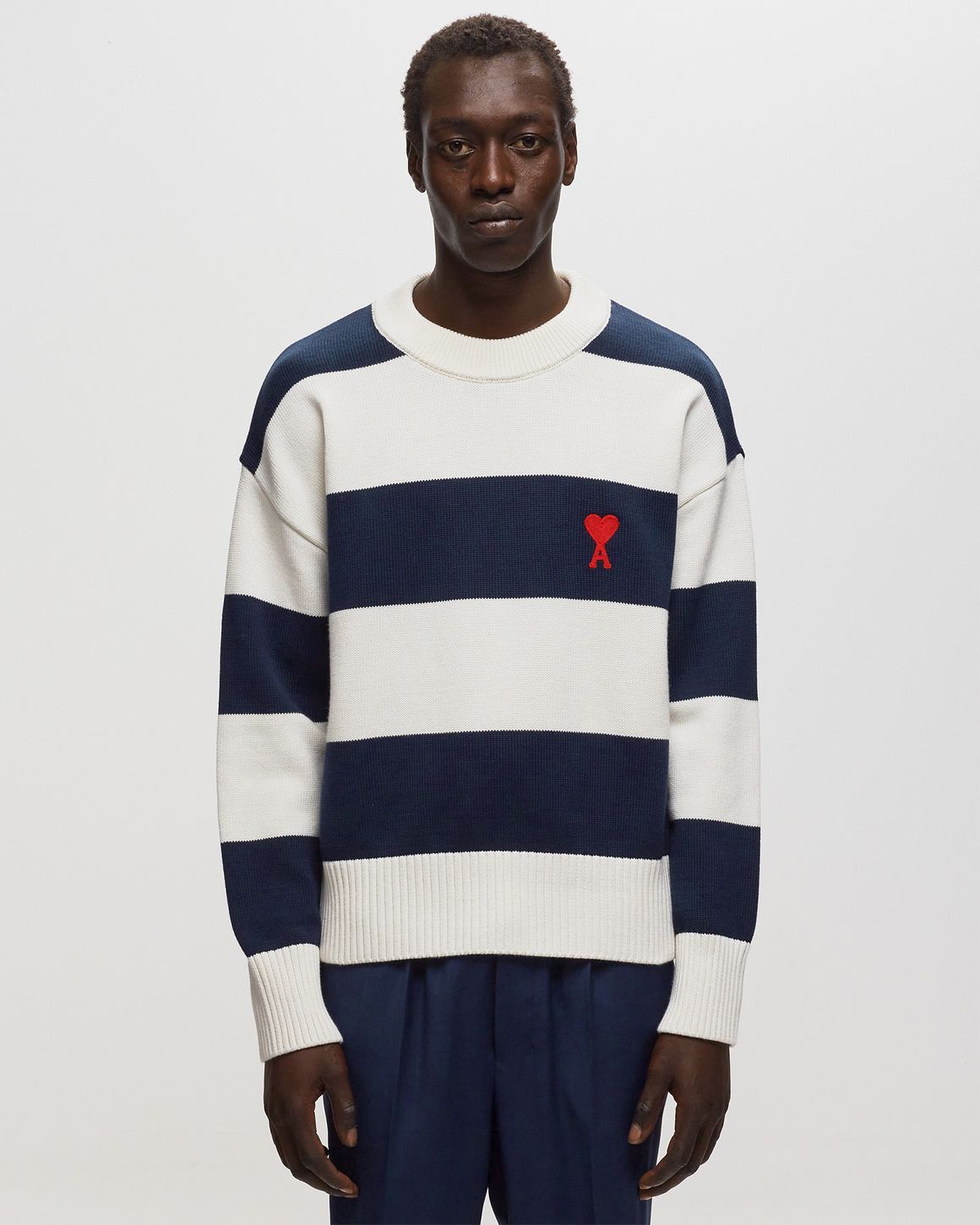 Ami striped sweater hotsell