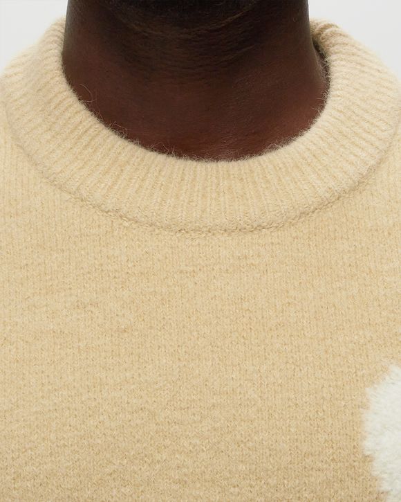 Fear Of God Off-white Wool Knit Hoodie In 107 Cream | ModeSens