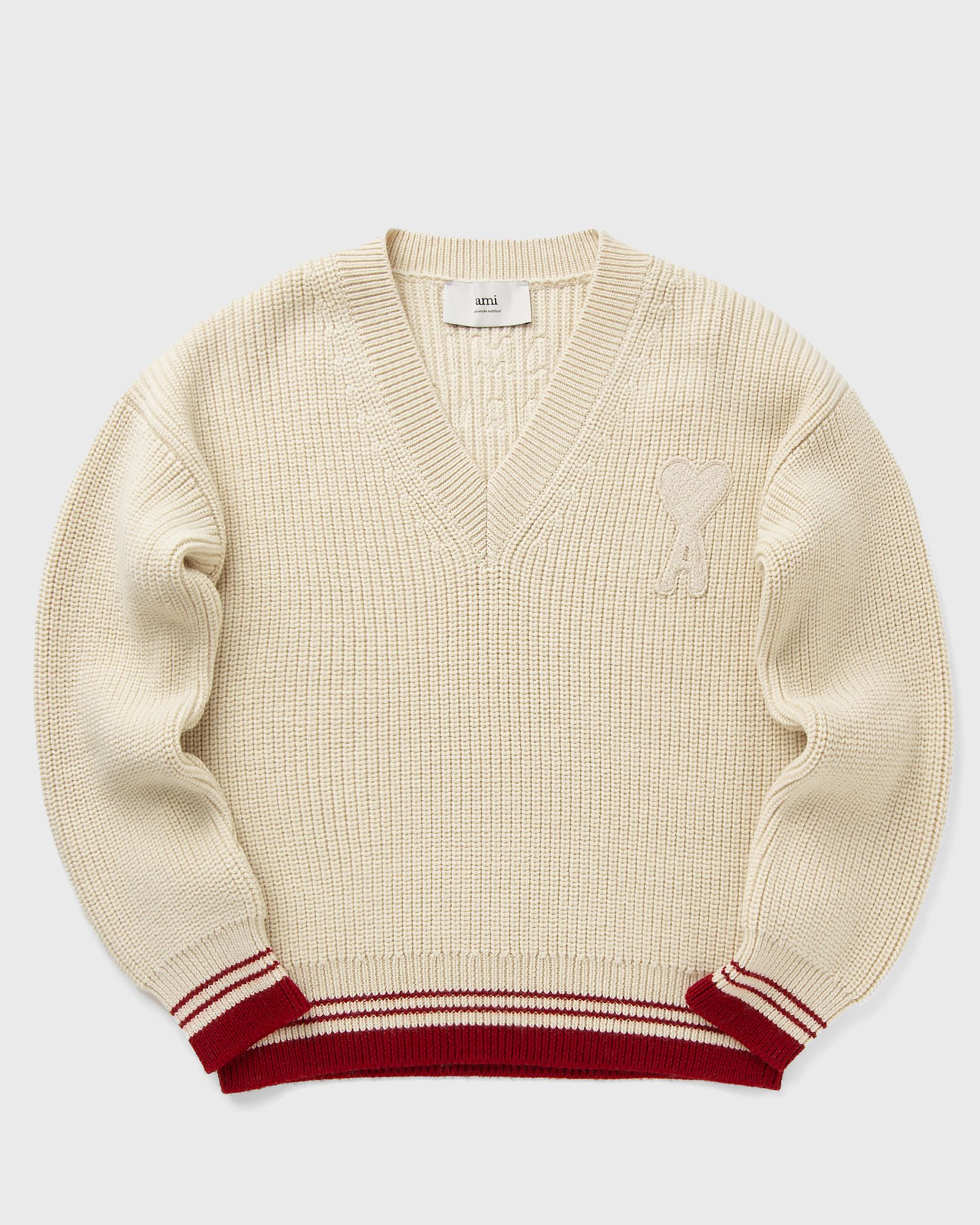 RIBBED V NECK SWEATER