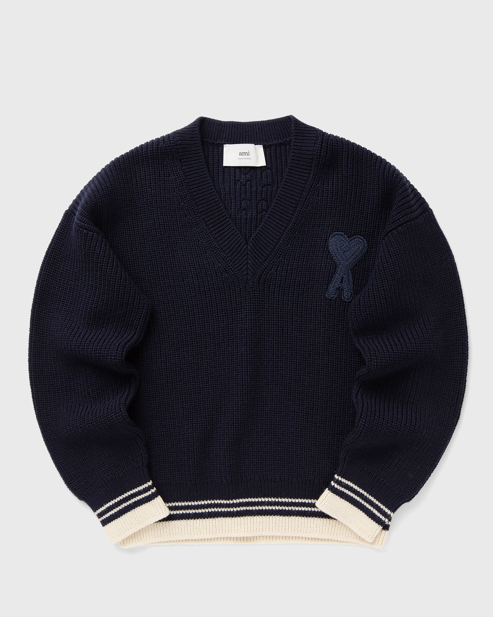 RIBBED V NECK SWEATER