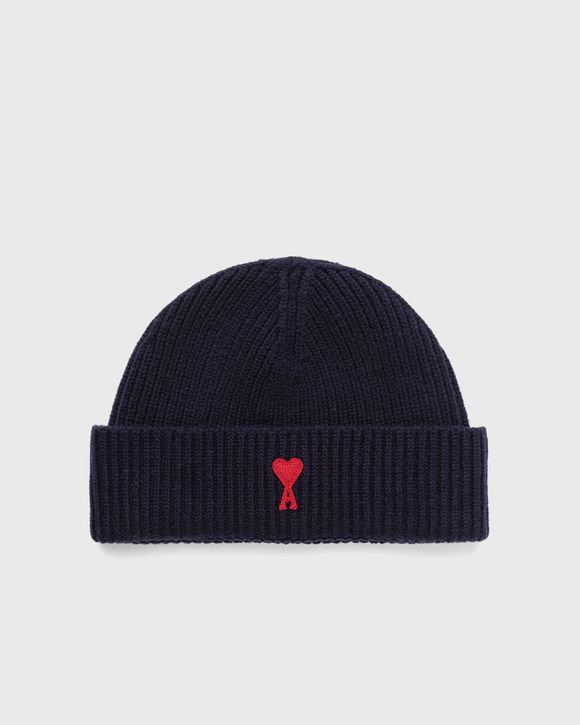 AMI Paris★ネイビー Red Ami de Coeur ビーニー AMI Paris RED AMI DE COEUR BEANIE Blue | BSTN Store