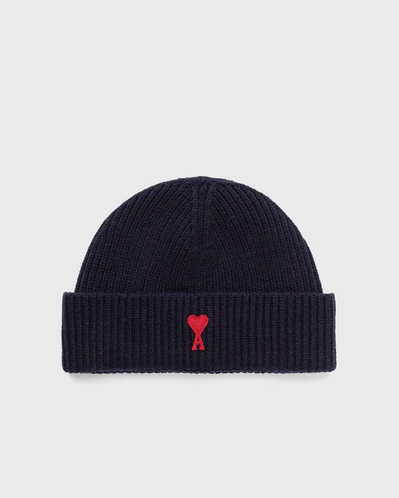 AMI  Paris Ami De Coeur Embroidered Wool Beanie