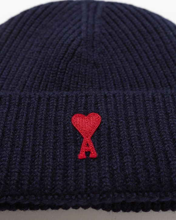 AMI  Paris Ami De Coeur Embroidered Wool Beanie