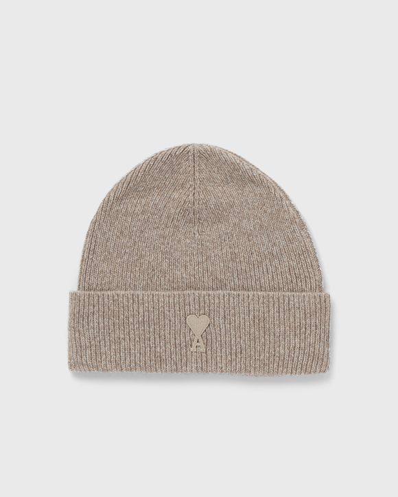 AMI Paris TONAL AMI DE COEUR BEANIE Beige | BSTN Store