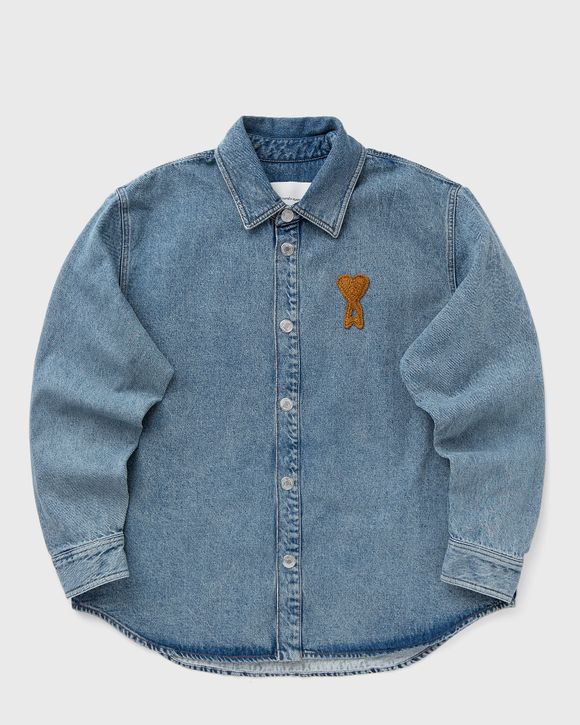 OVERSHIRT WITH KNITTED AMI DE COEUR