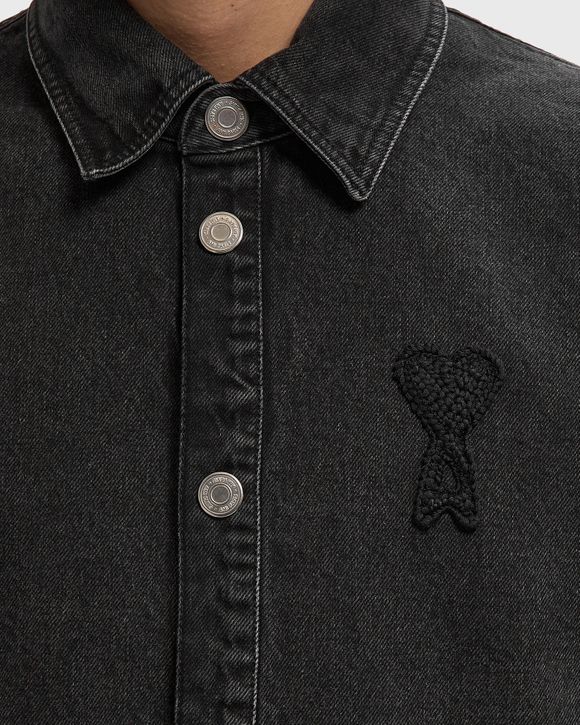 OVERSHIRT WITH KNITTED AMI DE COEUR