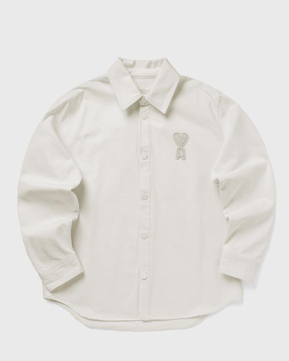 OVERSHIRT WITH KNITTED AMI DE COEUR