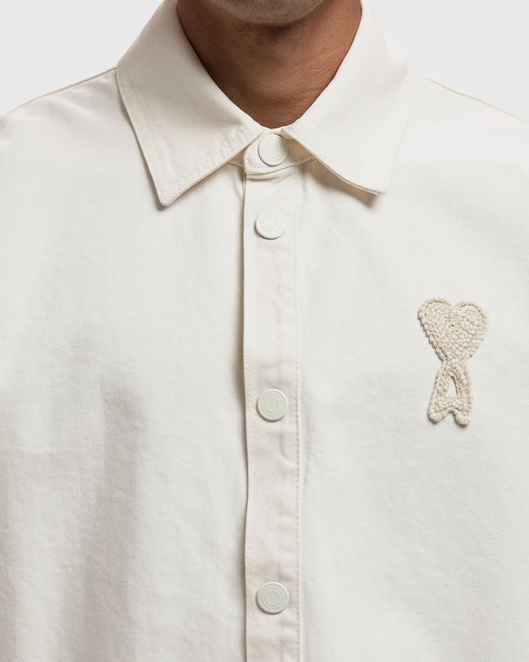 OVERSHIRT WITH KNITTED AMI DE COEUR