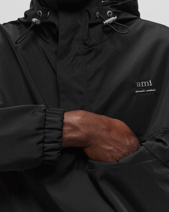 AMI Paris HOODED AMI WINDBREAKER Black | BSTN Store