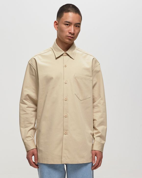 AMI Paris Logo-print cotton overshirt