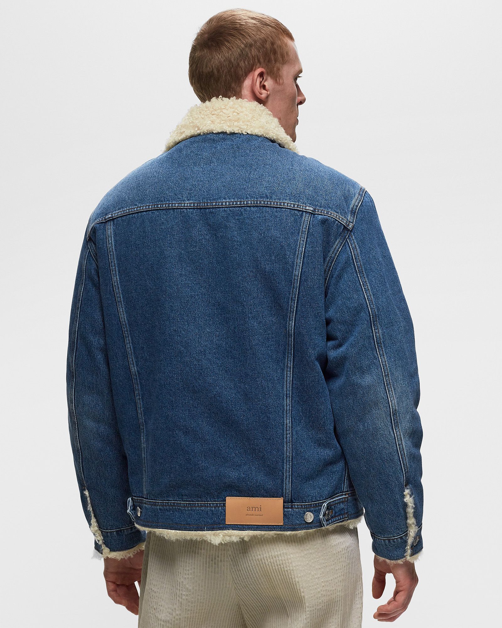 TRUCKER JACKET LINED WITH SYNTHETIC FUR