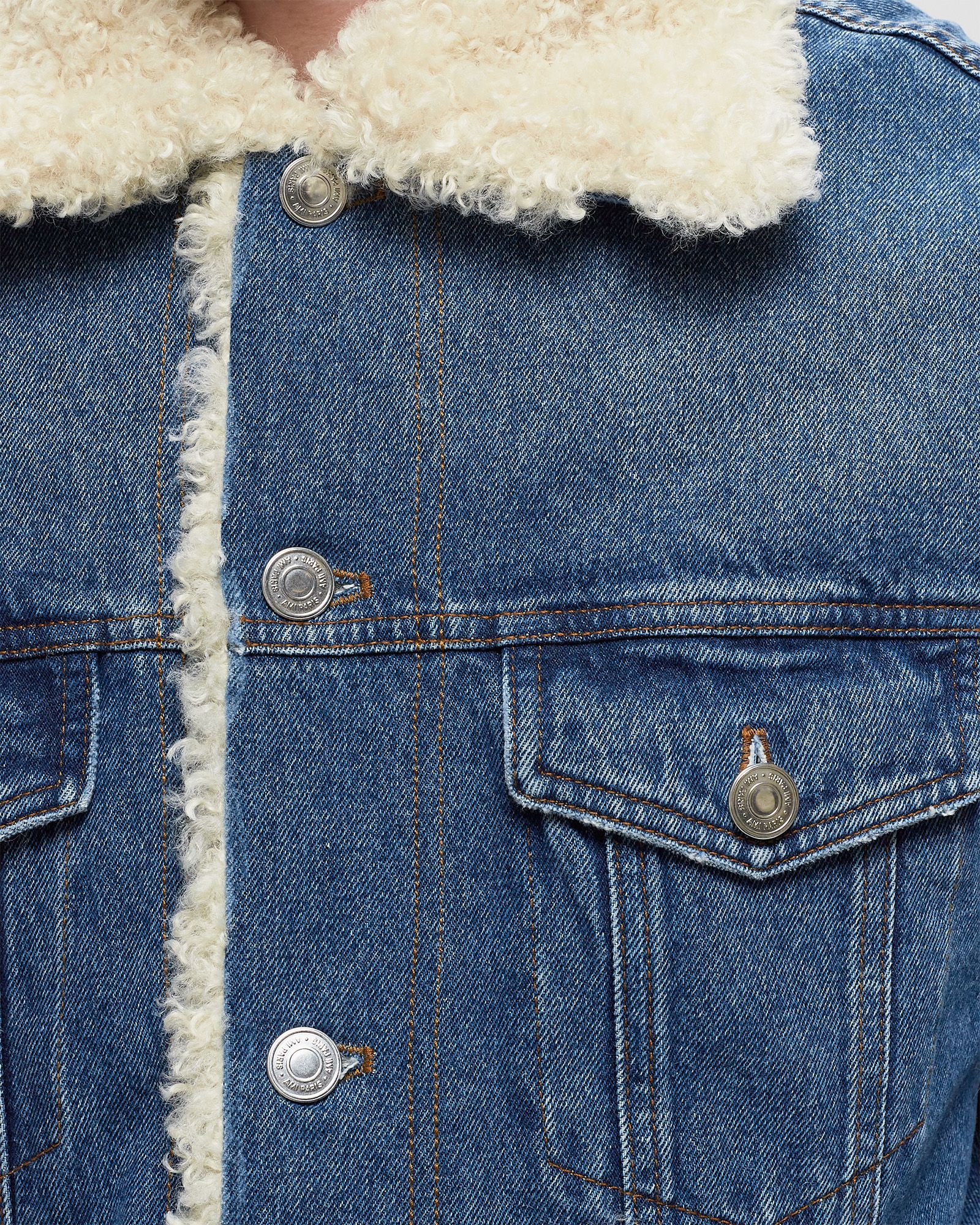 TRUCKER JACKET LINED WITH SYNTHETIC FUR