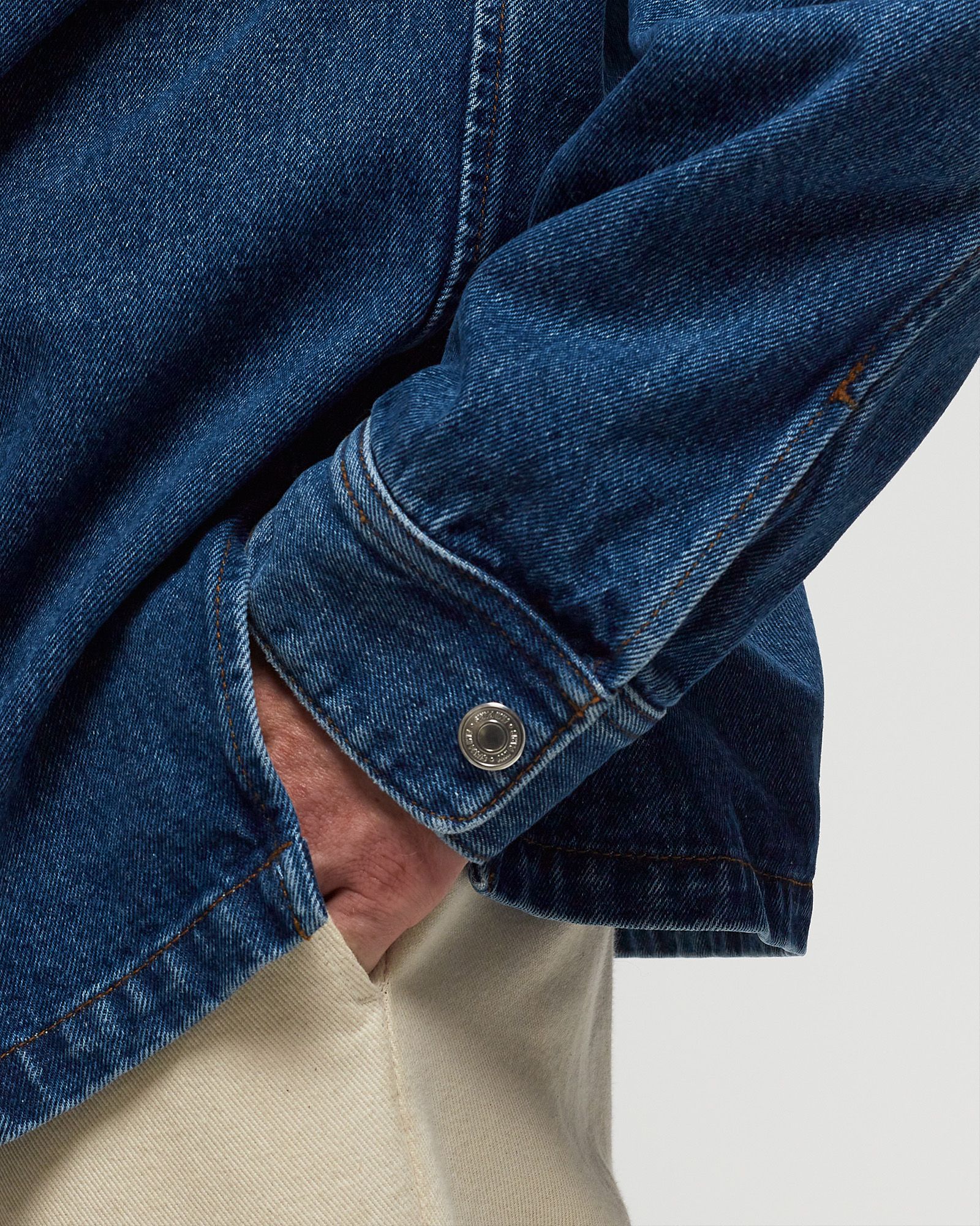 OVERSHIRT WITH AMI DE COEUR METAL STUD