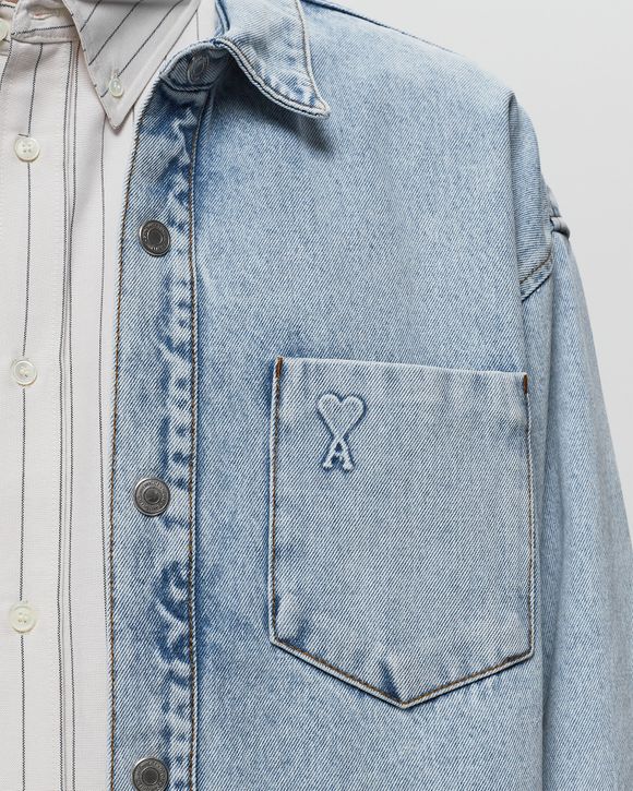 AMI Paris OVERSIZED ADC OVERSHIRT Blue | BSTN Store