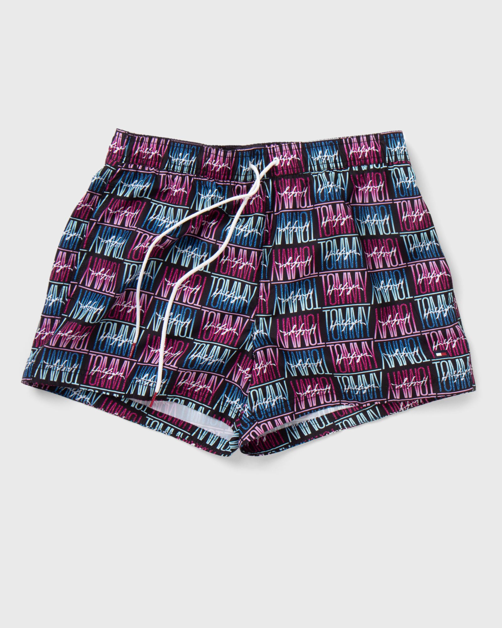 LOGO PRINT SLIM FIT SHORT LENGTH SWIM SHORTS