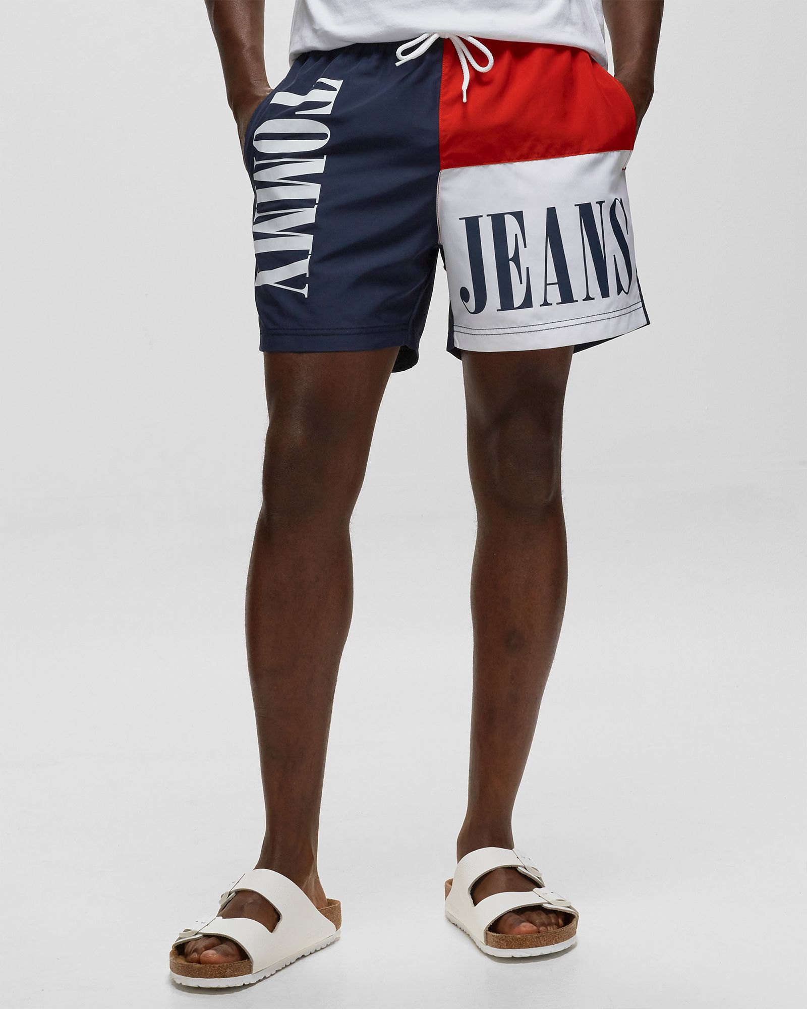 MEDIUM DRAWSTRING COLORBLOCK SHORTS