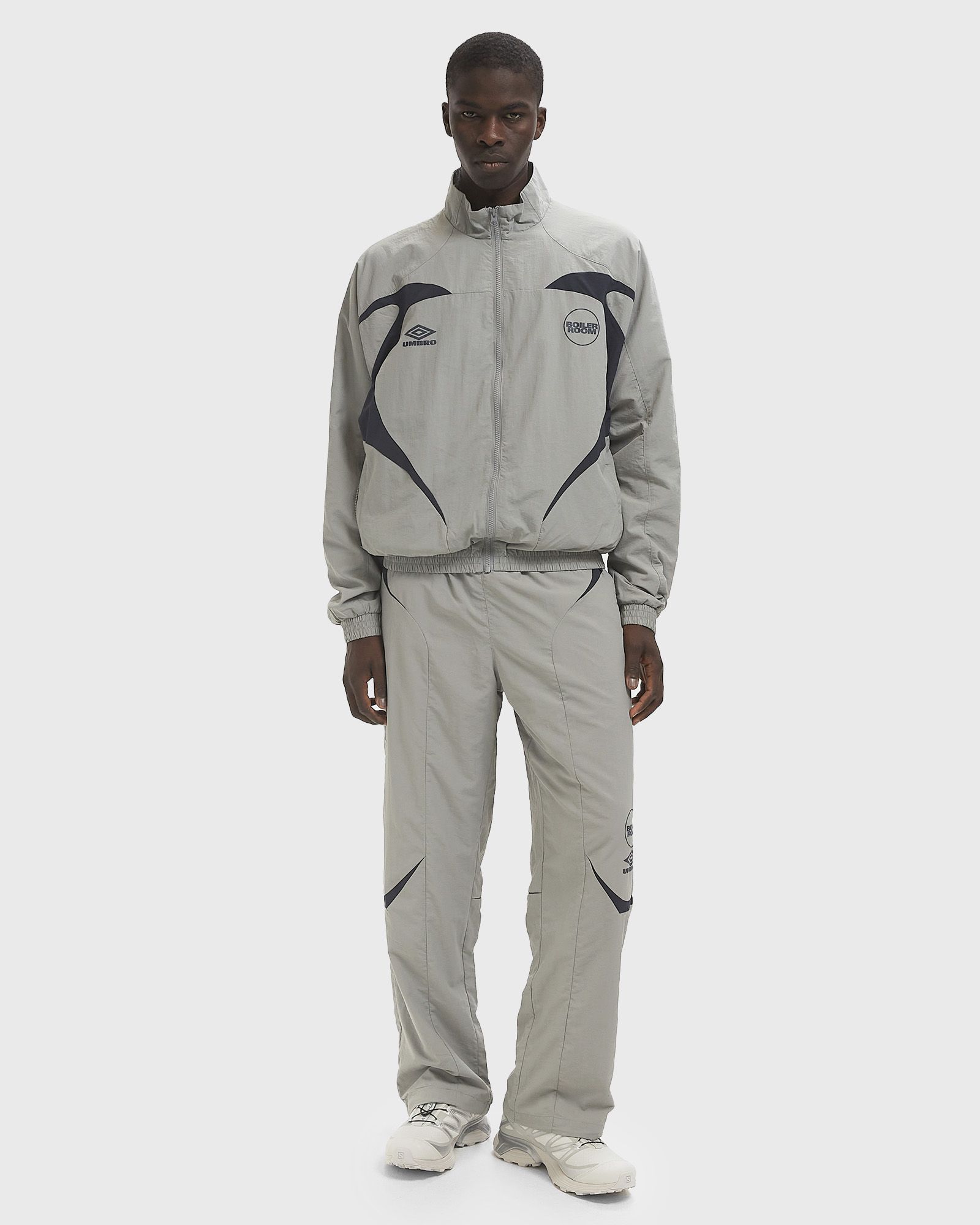 ジャケット・アウター L UMBRO BOILER ROOM SHELL TRACK TOP Boiler Room Men's x Umbro Shell Track Top in Black Boiler Room