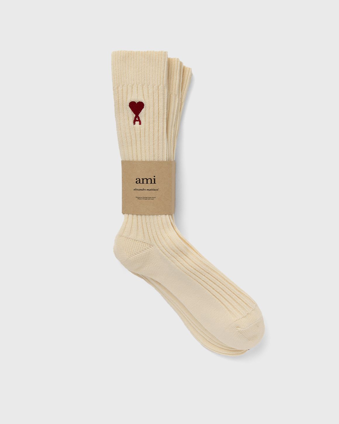 AMI Paris THREE PACK AMI DE COEUR SOCKS White | BSTN Store