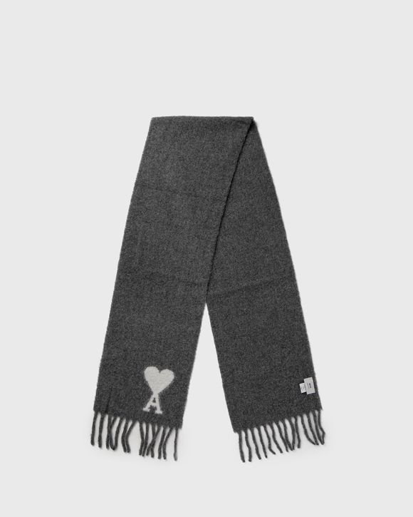 AMI Paris AMI DE COEUR OVERSIZE SCARF Grey | BSTN Store