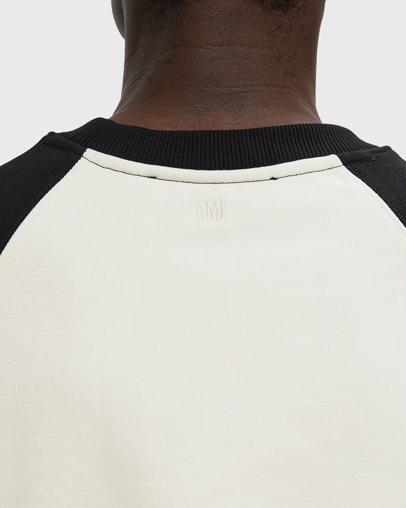 BOXY FIT CREWNECK WITH AMI DE COEUR KNITTED PATCH