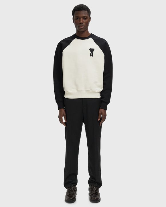 BOXY FIT CREWNECK WITH AMI DE COEUR KNITTED PATCH