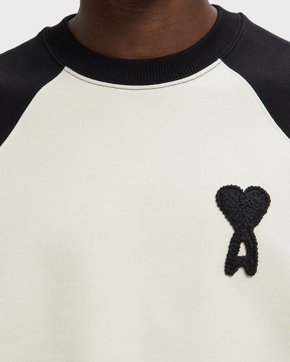 BOXY FIT CREWNECK WITH AMI DE COEUR KNITTED PATCH