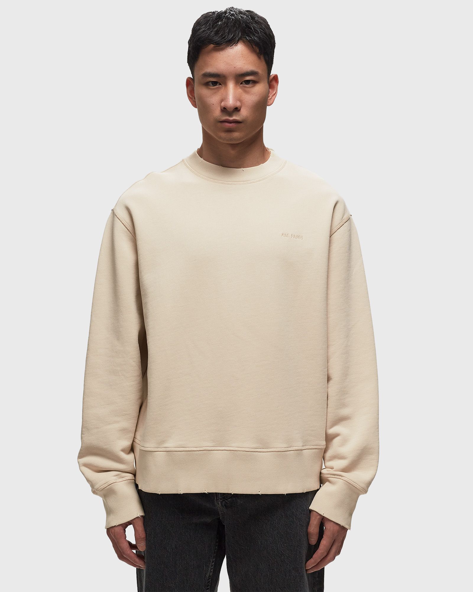 AMI Paris FADE OUT SWEATSHIRT Beige | BSTN Store