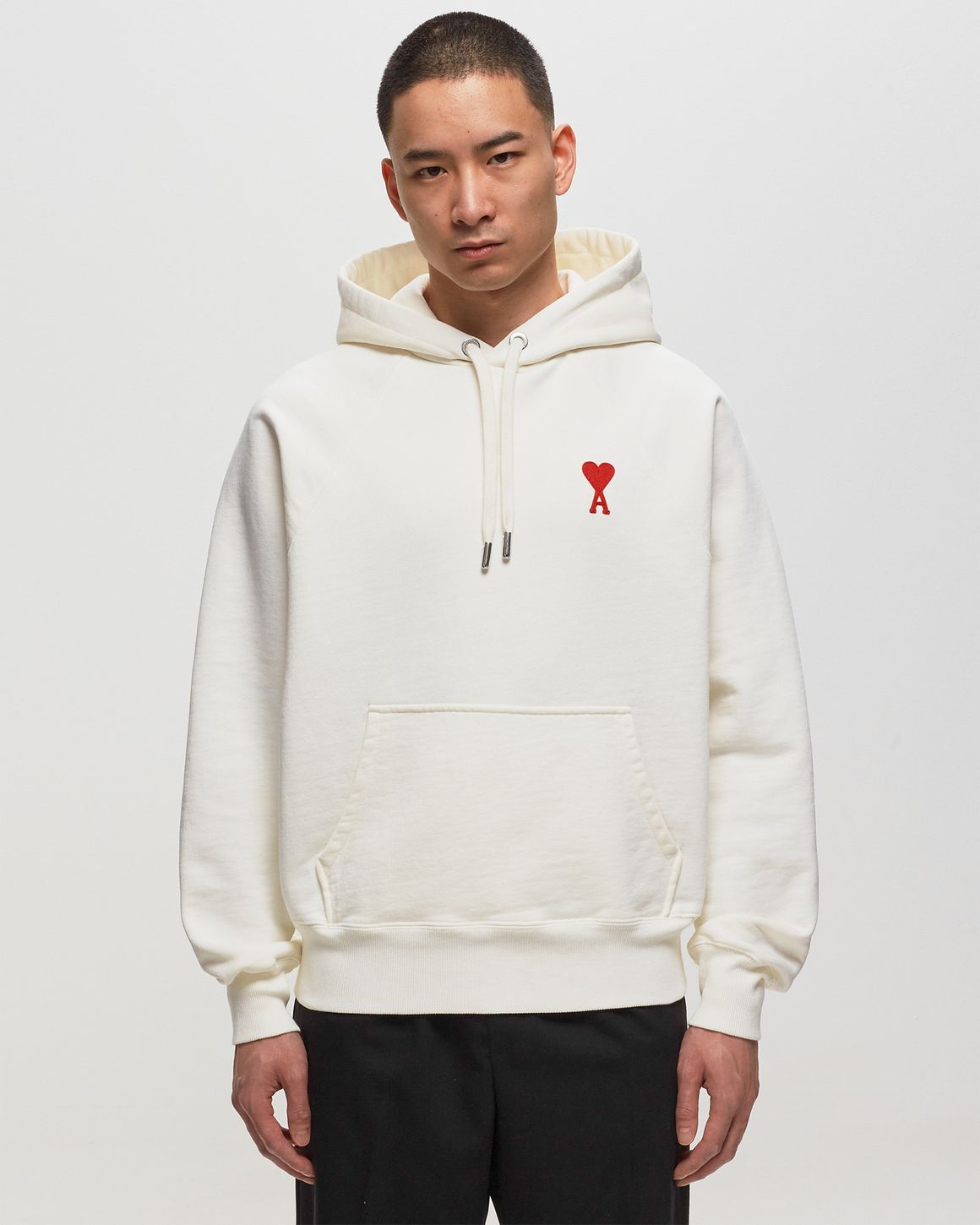 人気★【AMI PARIS】★de Coeur Tone-On-Tone Hoodi.e Off White PARIS】★de White Tone-On-Tone Hoodi.e 人気★【AMI Off Coeur