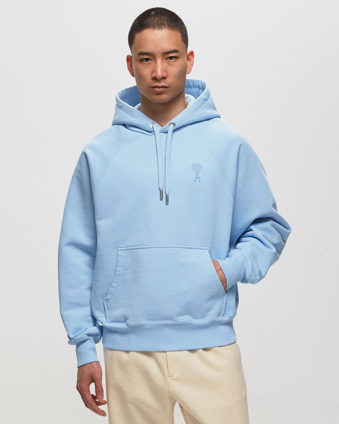 AMI Paris TONAL ADC HOODIE Blue | BSTN Store