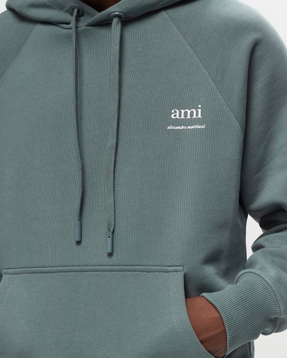 Ami Alexandre Mattiussi Hooded Sweatshirt Grey and deals Green Small