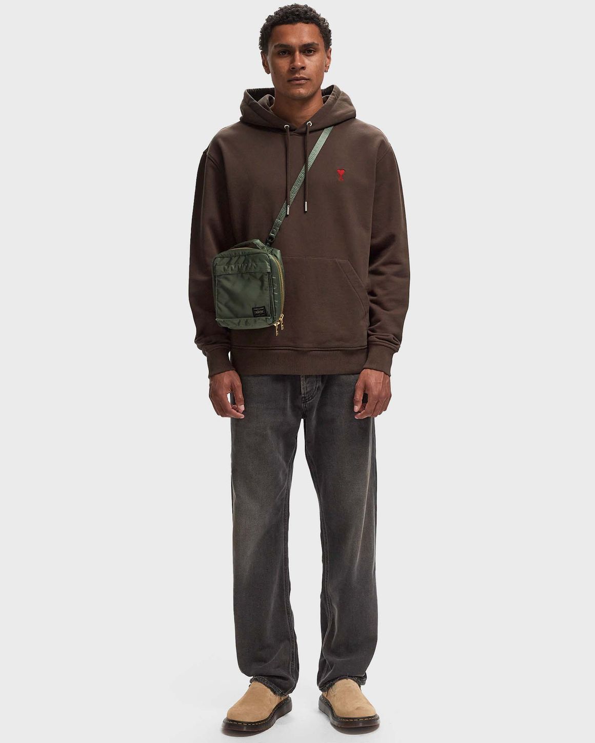 AMI｜HOOD/ZIP-UP (ADC Hoodie (USW235 730 221)) Clay Blue Red Ami De Coeur Hoodie | AMI PARIS