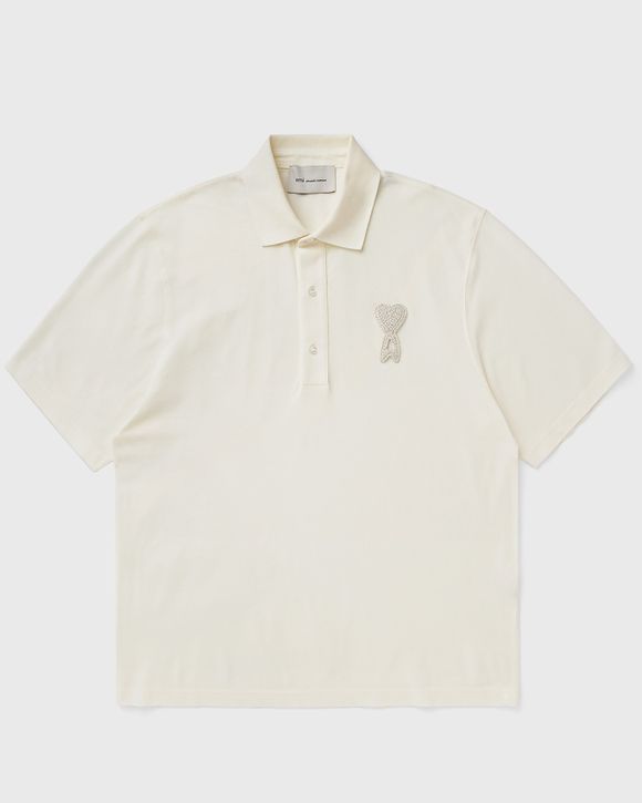 BOXY FIT POLO WITH AMI DE COEUR KNITTED PATCH