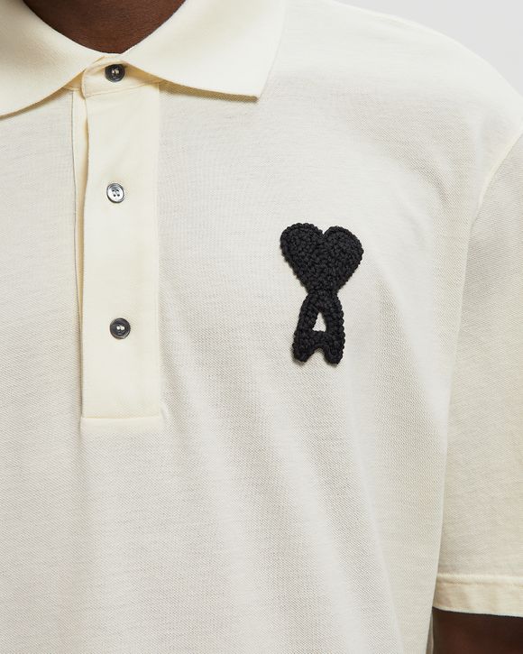 BOXY FIT POLO WITH AMI DE COEUR KNITTED PATCH