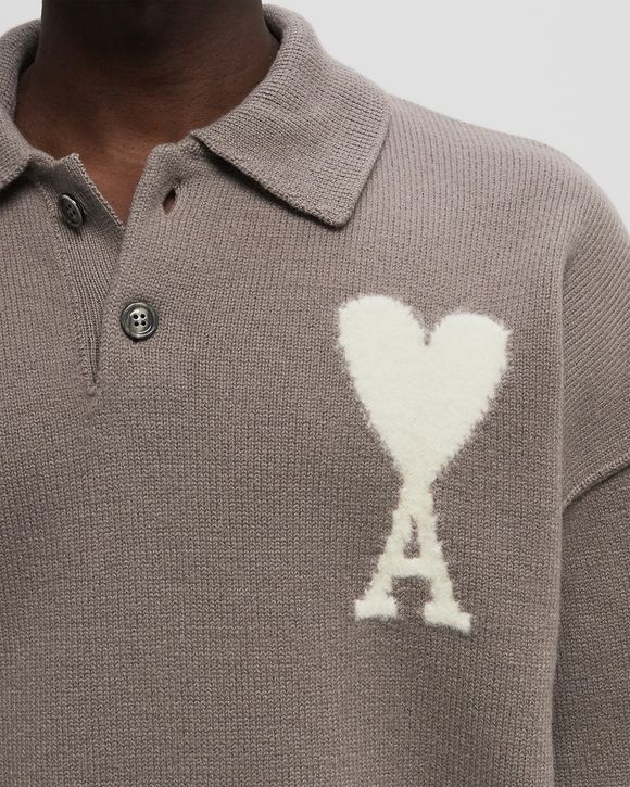 ☆送料・関税込☆アミ★AMI★de Coeur Wool Polo Off White★ HAVANA/OFFWHITE Off-White Ami de Coeur Polo | AMI PARIS