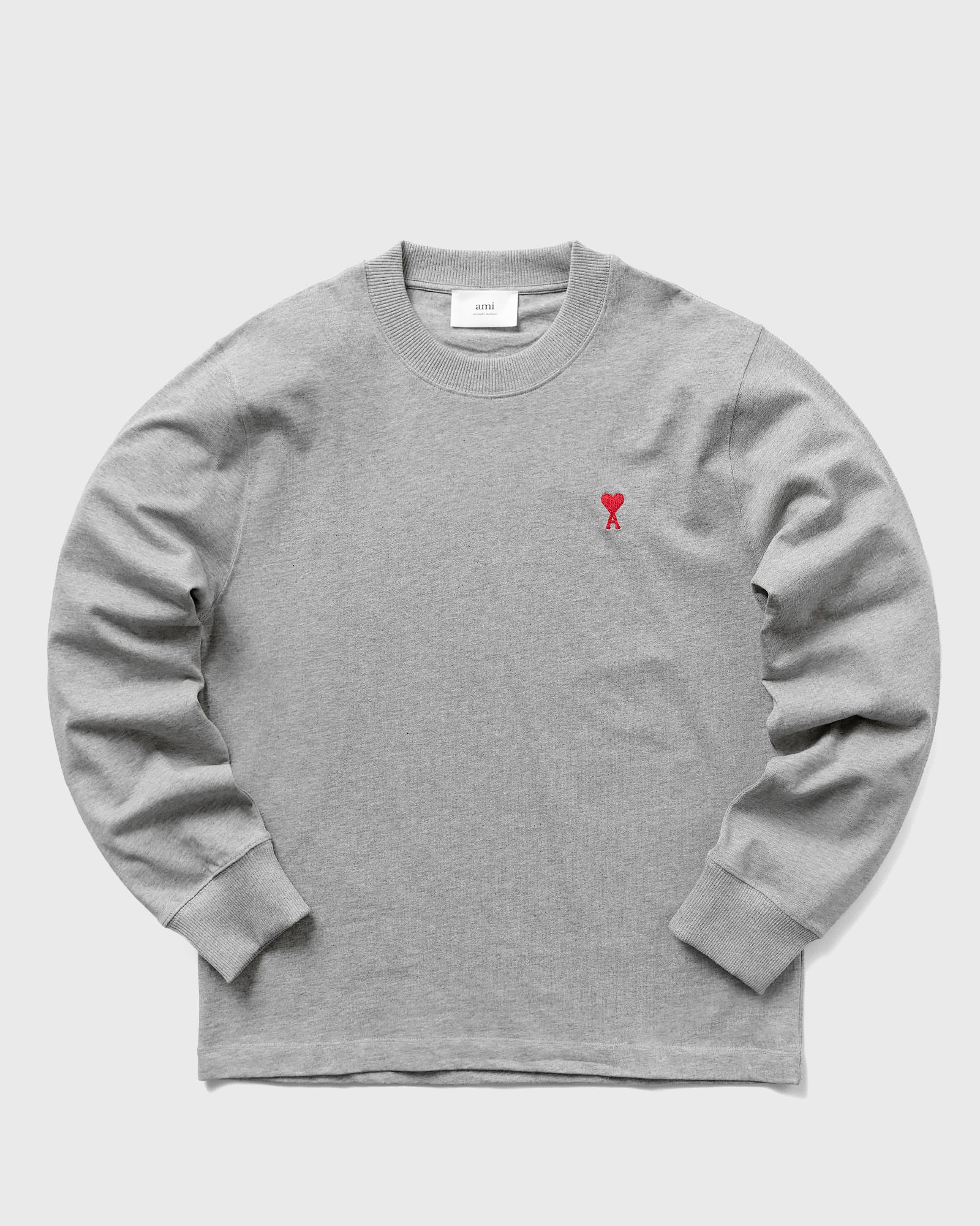 AMI Paris AMI DE COEUR LONGSLEEVE T-SHIRT Grey | BSTN Store