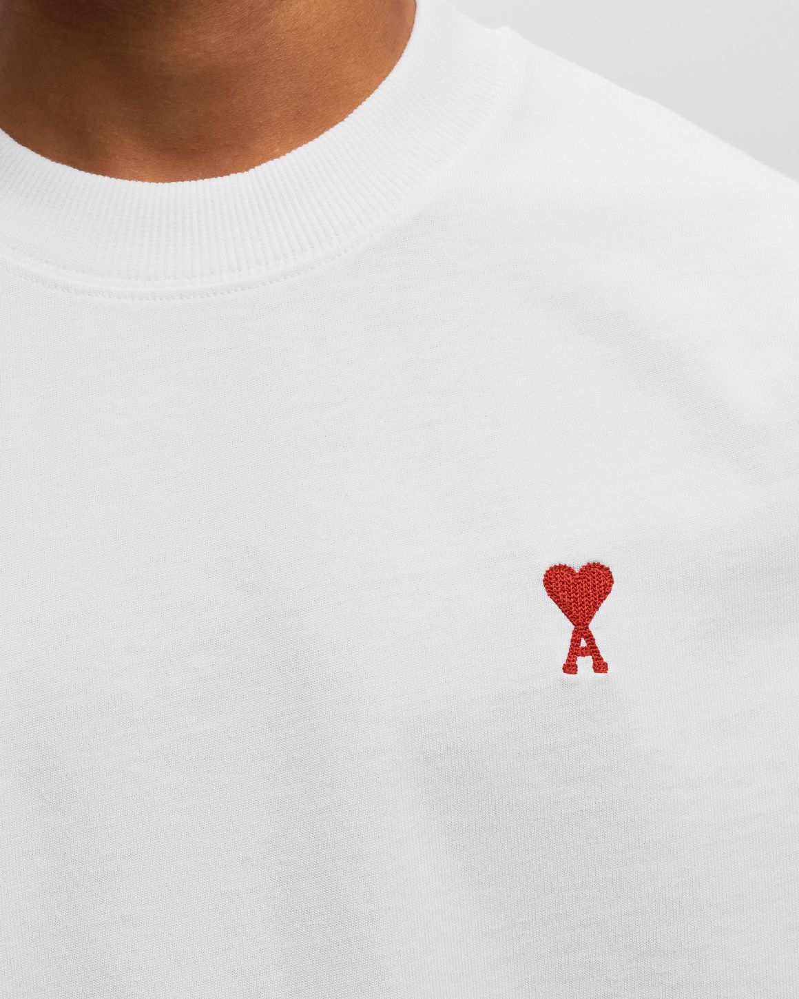 T-Shirt Red White BFUTS23572410 Heart ★★AMI Logo PARIS★★
