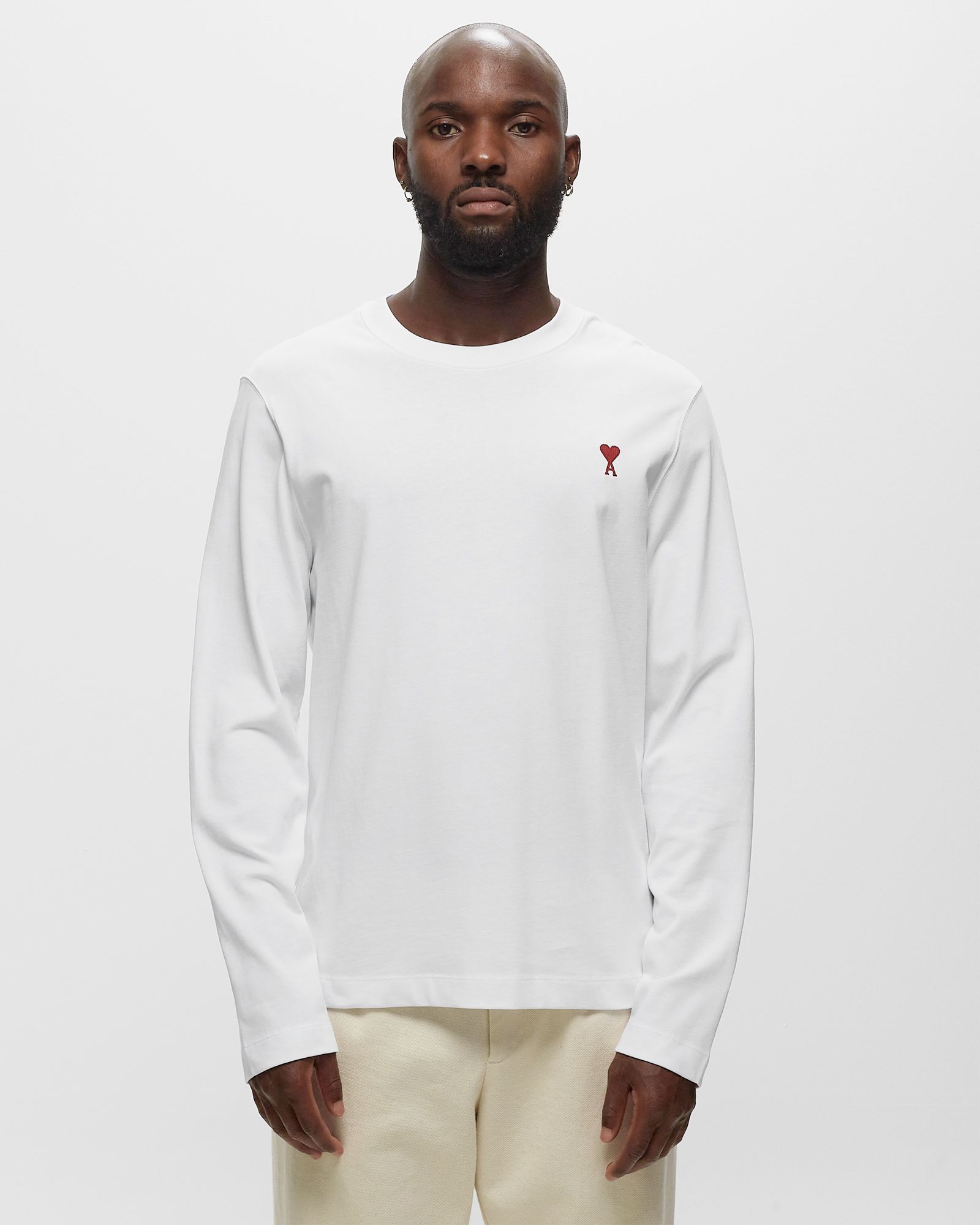 トップス AMI PARIS AMI Paris LONG SLEEVES AMI DE COEUR TEE White | BSTN Store