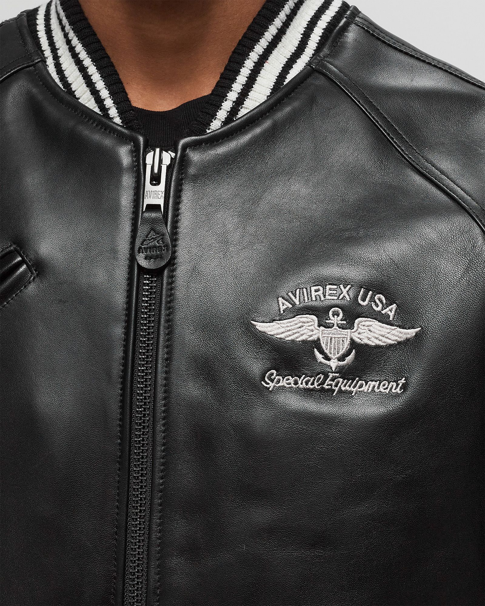 【限定値下げ】AVENCHUMU stadium jacket ブラック Avirex Stadium Jacket Black | BSTN Store