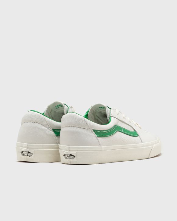 Vans old skool on sale white with green stripe