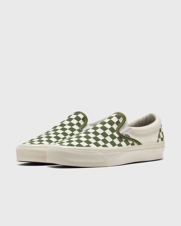 Vans Slip-On Reissue 98 Green/White - LX CHECKERBOARD PESTO