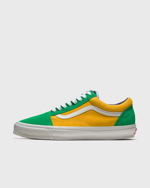 Red green best sale and yellow vans