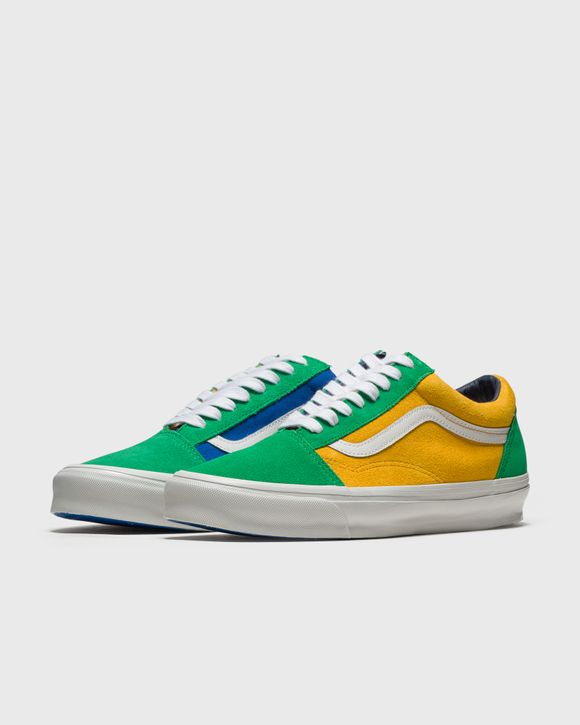 Vans old skool on sale red blue yellow green