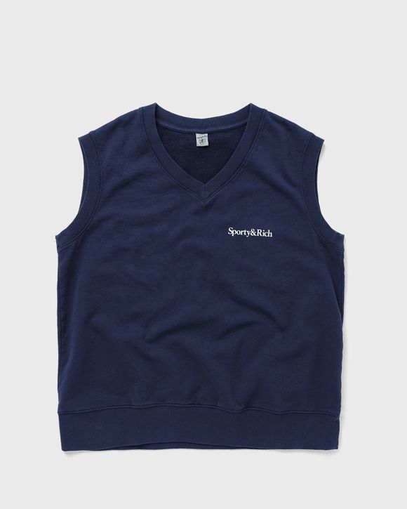 Serif Logo Sports Cropped Tank - Navy/White – Sporty & Rich