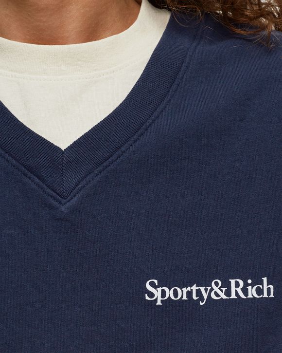 SERIF LOGO V-NECK VEST